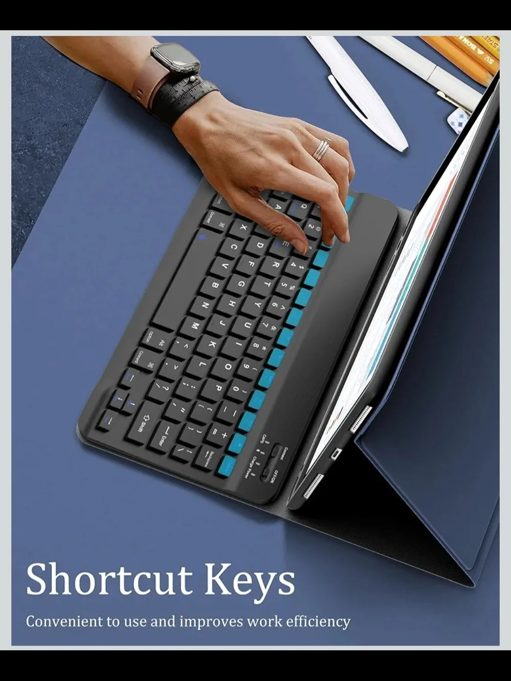 iPad 9th Generation Case with Keyboard 10.2 inch, Magnetic Detachable Wireless
